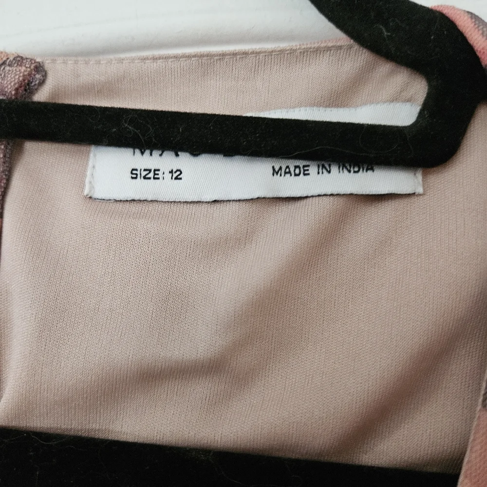 Mac Duggal Long Sleeve V Neck Cut Out Mesh Mini Dress SZ 12 NWT A9151 - Picture 5 of 11